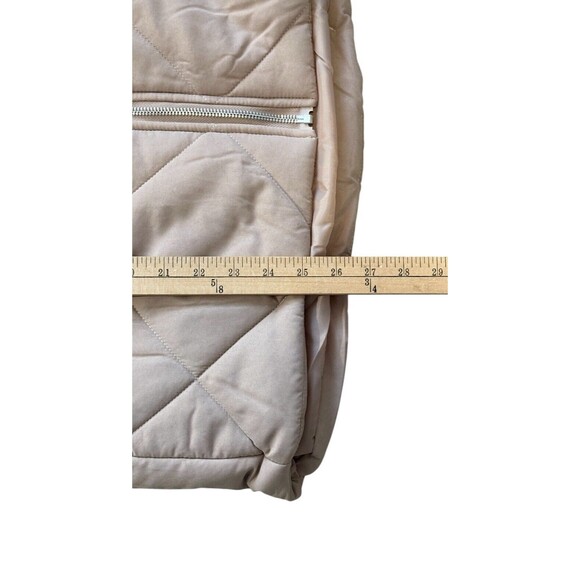 PrettyLittleThing Stone Peach Skin Diamond Quilted Jacket Women's Size 0 US New! - Picture 12 of 14